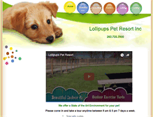 Tablet Screenshot of lollipupspetresort.com